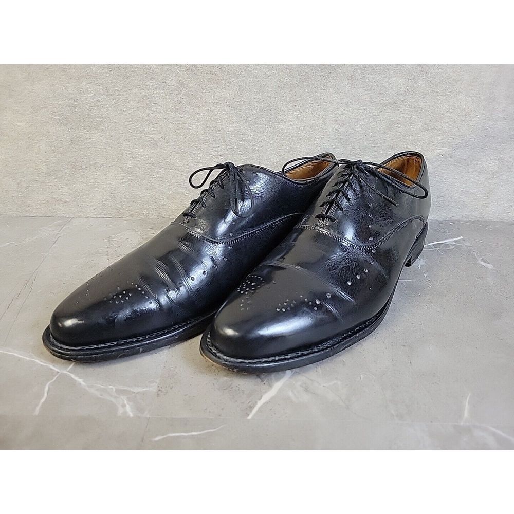 Allen Edmonds Weybridge Black Oxfords Wingtip Dress Mens Shoes Size‎ 11.5 A